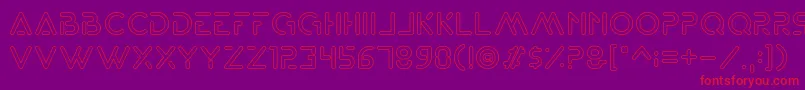 Exodar Outline Font – Red Fonts on Purple Background