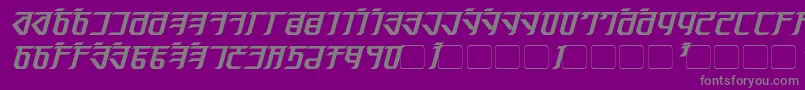 Czcionka Exodite Bold Italic – szare czcionki na fioletowym tle