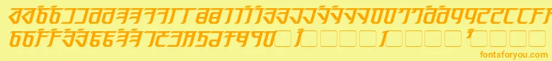 fuente Exodite Bold Italic – Fuentes Naranjas Sobre Fondo Amarillo