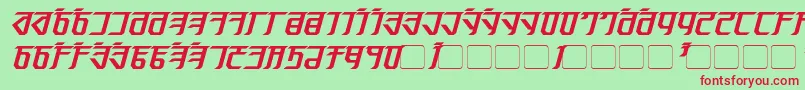 フォントExodite Bold Italic – 赤い文字の緑の背景