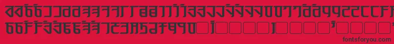 フォントExodite Bold – 赤い背景に黒い文字