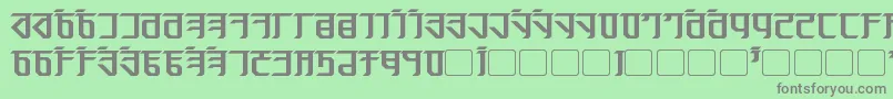 フォントExodite Bold – 緑の背景に灰色の文字