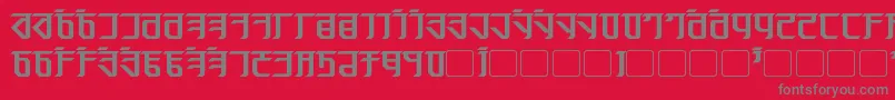 フォントExodite Bold – 赤い背景に灰色の文字