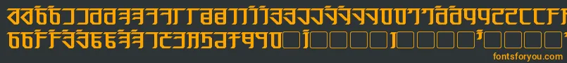 フォントExodite Bold – 黒い背景にオレンジの文字