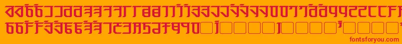 Exodite Bold Font – Red Fonts on Orange Background