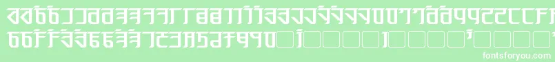 フォントExodite Bold – 緑の背景に白い文字