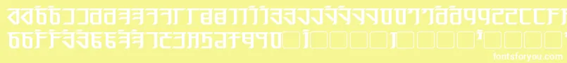 フォントExodite Bold – 黄色い背景に白い文字