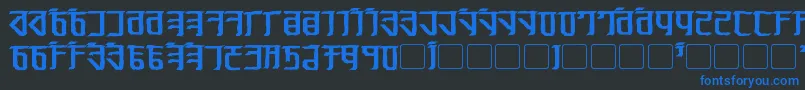 Exodite Distressed Bold Font – Blue Fonts on Black Background