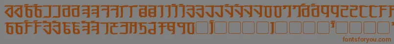 Exodite Distressed Bold Font – Brown Fonts on Gray Background