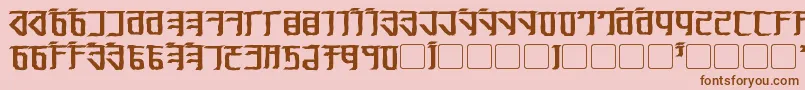 Exodite Distressed Bold Font – Brown Fonts on Pink Background