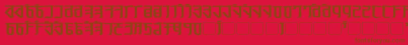 Exodite Distressed Bold Font – Brown Fonts on Red Background