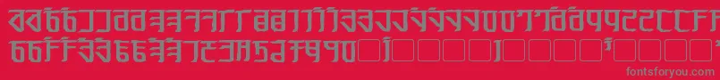 Exodite Distressed Bold Font – Gray Fonts on Red Background