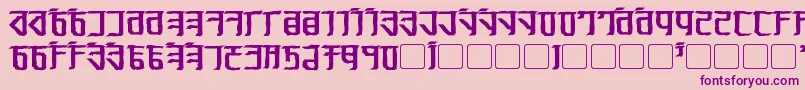 Exodite Distressed Bold Font – Purple Fonts on Pink Background