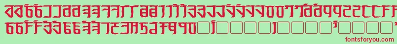 Exodite Distressed Bold Font – Red Fonts on Green Background