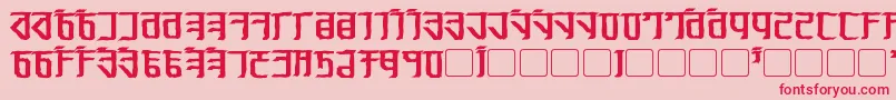 Exodite Distressed Bold Font – Red Fonts on Pink Background
