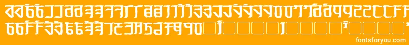 Exodite Distressed Bold Font – White Fonts on Orange Background