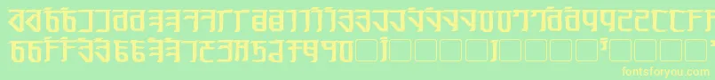 Exodite Distressed Bold Font – Yellow Fonts on Green Background