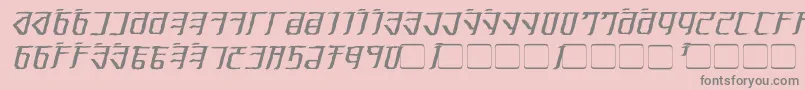 Шрифт Exodite Distressed Italic – серые шрифты на розовом фоне