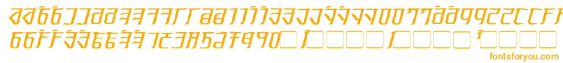 フォントExodite Distressed Italic – 白い背景にオレンジのフォント
