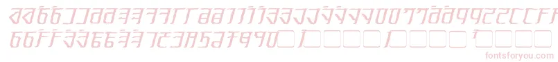 フォントExodite Distressed Italic – ピンクのフォント