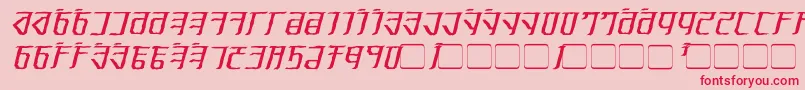 fuente Exodite Distressed Italic – Fuentes Rojas Sobre Fondo Rosa