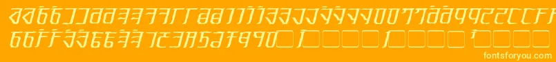 Police Exodite Distressed Italic – polices jaunes sur fond orange