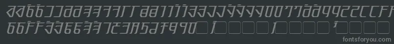 Exodite Italic-Schriftart – Graue Schriften auf schwarzem Hintergrund