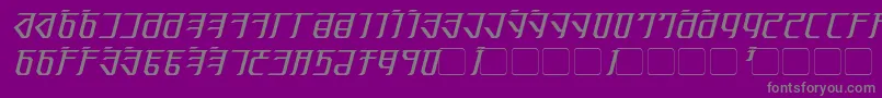 Exodite Italic Font – Gray Fonts on Purple Background