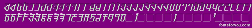 Exodite Italic-fontti – vihreät fontit violetilla taustalla