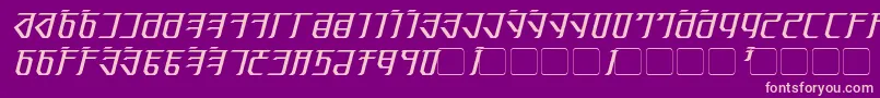 フォントExodite Italic – 紫の背景にピンクのフォント