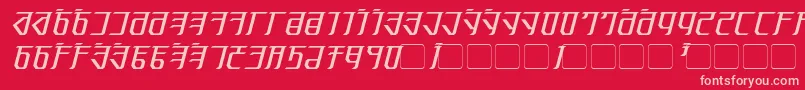 fuente Exodite Italic – Fuentes Rosadas Sobre Fondo Rojo