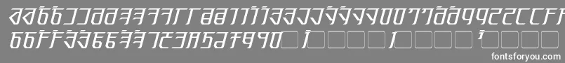 Exodite Italic Font – White Fonts on Gray Background