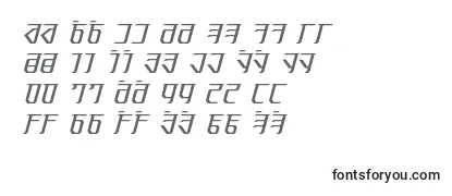Überblick über die Schriftart Exodite Italic
