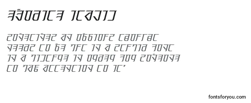 Revisão da fonte Exodite Italic