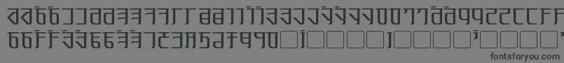 フォントExodite – 黒い文字の灰色の背景