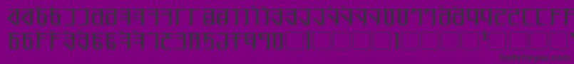 フォントExodite – 紫の背景に黒い文字