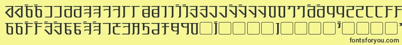Exodite Font – Black Fonts on Yellow Background