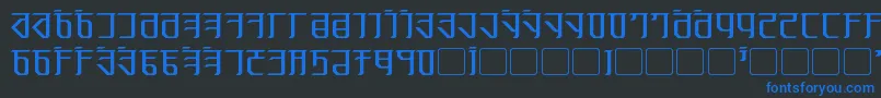 Exodite Font – Blue Fonts on Black Background