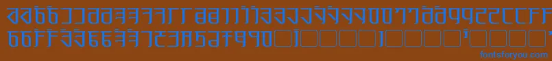 Exoditeフォントについての詳細 フォントExodite – 茶色の背景に青い文字