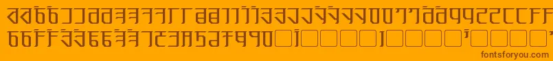 Шрифт Exodite – коричневые шрифты на оранжевом фоне