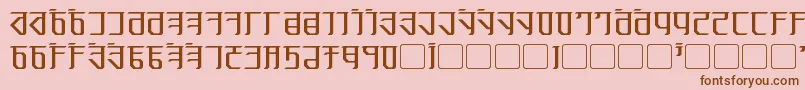 Fonte Exodite – fontes marrons em um fundo rosa