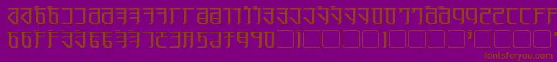 フォントExodite – 紫色の背景に茶色のフォント