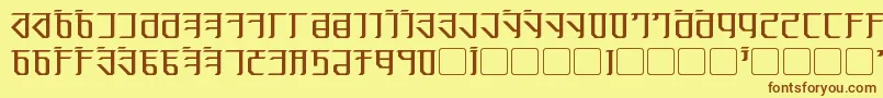 Подробнее о шрифте Exodite Шрифт Exodite – коричневые шрифты на жёлтом фоне