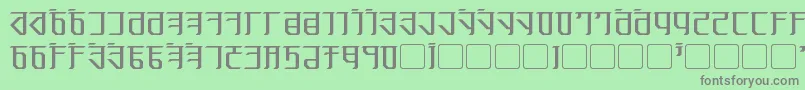 フォントExodite – 緑の背景に灰色の文字