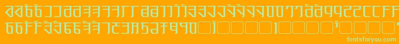 Exodite Font – Green Fonts on Orange Background