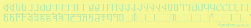 Exodite Font – Green Fonts on Yellow Background