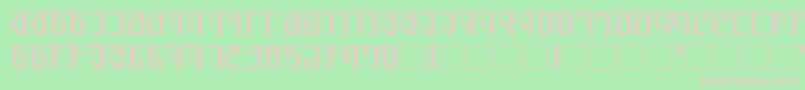 Exodite-Schriftart – Rosa Schriften auf grünem Hintergrund