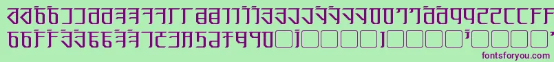 Exodite Font – Purple Fonts on Green Background