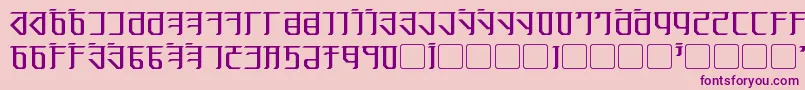 fuente Exodite – Fuentes Moradas Sobre Fondo Rosa