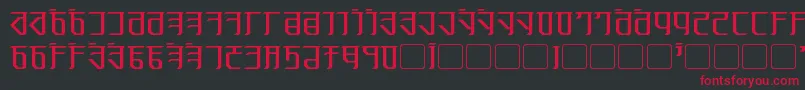 Exodite Font – Red Fonts on Black Background